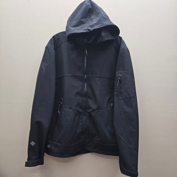 Stormtech Men's Full-Zip Hooded Windbreaker Soft Shell Jacket  Black Size Large - Picture 1 of 9